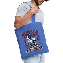 Lade das Bild in den Galerie-Viewer, Stoffbeutel Vintage Classic Barber Shop - Hellblau