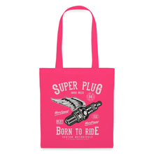 Lade das Bild in den Galerie-Viewer, Stoffbeutel Vintage Super Plug Born to Ride - Azalea