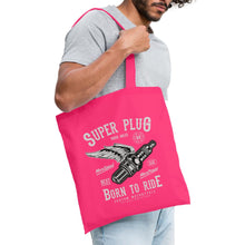 Lade das Bild in den Galerie-Viewer, Stoffbeutel Vintage Super Plug Born to Ride - Azalea