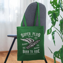 Lade das Bild in den Galerie-Viewer, Stoffbeutel Vintage Super Plug Born to Ride - Fichte