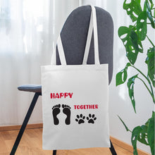 Lade das Bild in den Galerie-Viewer, Stoffbeutel für Hundebesitzer - happy together - Weiß
