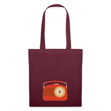 Lade das Bild in den Galerie-Viewer, Stoffbeutel mit Vintage Radio - Burgunderrot