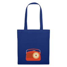 Lade das Bild in den Galerie-Viewer, Stoffbeutel mit Vintage Radio - Royalblau