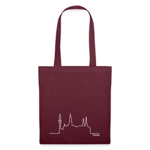 Lade das Bild in den Galerie-Viewer, Tragetasche: Hamburg und Skyline - Burgunderrot