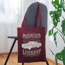 Lade das Bild in den Galerie-Viewer, Vintage Jutebeutel Classic Car - Burgunderrot