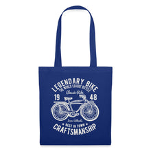 Lade das Bild in den Galerie-Viewer, Vintage Jutebeutel Legendary Bike - Royalblau
