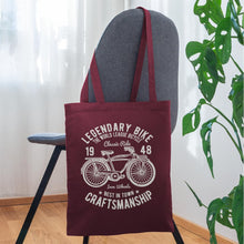 Lade das Bild in den Galerie-Viewer, Vintage Jutebeutel Legendary Bike - Burgunderrot