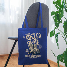 Lade das Bild in den Galerie-Viewer, Vintage Jutebeutel Roller Skate - Royalblau