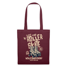 Lade das Bild in den Galerie-Viewer, Vintage Jutebeutel Roller Skate - Burgunderrot