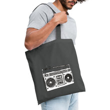 Lade das Bild in den Galerie-Viewer, Vintage Jutebeutel mit Kassetten-Rekorder - Graphite
