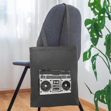 Lade das Bild in den Galerie-Viewer, Vintage Jutebeutel mit Kassetten-Rekorder - Graphite