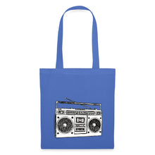 Lade das Bild in den Galerie-Viewer, Vintage Jutebeutel mit Kassetten-Rekorder - Hellblau