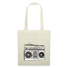 Lade das Bild in den Galerie-Viewer, Vintage Jutebeutel mit Kassetten-Rekorder - Natur