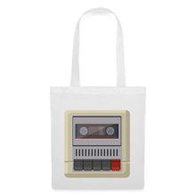 Lade das Bild in den Galerie-Viewer, Vintage Stoffbeutel Kassetten-Rekorder - Weiß