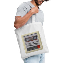 Lade das Bild in den Galerie-Viewer, Vintage Stoffbeutel Kassetten-Rekorder - Weiß