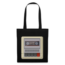 Lade das Bild in den Galerie-Viewer, Vintage Stoffbeutel Kassetten-Rekorder - Schwarz