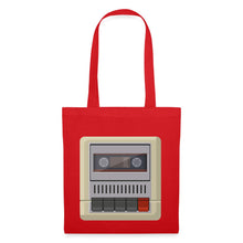 Lade das Bild in den Galerie-Viewer, Vintage Stoffbeutel Kassetten-Rekorder - Rot