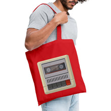 Lade das Bild in den Galerie-Viewer, Vintage Stoffbeutel Kassetten-Rekorder - Rot