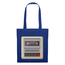 Lade das Bild in den Galerie-Viewer, Vintage Stoffbeutel Kassetten-Rekorder - Royalblau