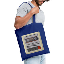 Lade das Bild in den Galerie-Viewer, Vintage Stoffbeutel Kassetten-Rekorder - Royalblau