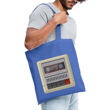 Lade das Bild in den Galerie-Viewer, Vintage Stoffbeutel Kassetten-Rekorder - Hellblau