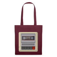 Lade das Bild in den Galerie-Viewer, Vintage Stoffbeutel Kassetten-Rekorder - Burgunderrot