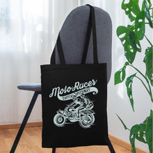 Lade das Bild in den Galerie-Viewer, Vintage Stoffbeutel Moto Racer - Schwarz