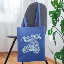 Lade das Bild in den Galerie-Viewer, Vintage Stoffbeutel Moto Racer - Hellblau