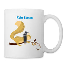 Lade das Bild in den Galerie-Viewer, Eichhörnchen Tasse - Kein Stress - white