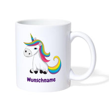 Lade das Bild in den Galerie-Viewer, Einhorn Tasse mit Namen - Weiß