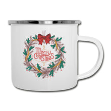 Lade das Bild in den Galerie-Viewer, Emaille-Tasse - Merry Christmas - Weiß