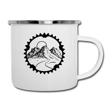 Lade das Bild in den Galerie-Viewer, Emaille-Tasse - Mountbiking - Weiß