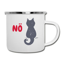 Lade das Bild in den Galerie-Viewer, Emaille-Tasse - NÖ Katze - Weiß