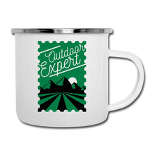 Lade das Bild in den Galerie-Viewer, Emaille-Tasse - Outdoor Expert - Weiß