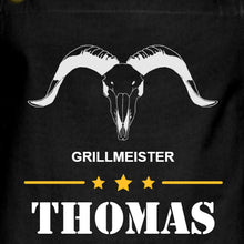 Lade das Bild in den Galerie-Viewer, Grillschürze - personalisiert mit Name Grillmeister