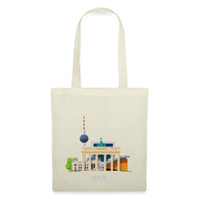 Lade das Bild in den Galerie-Viewer, Jutebeutel Berlin mit Fernsehturm und Brandenburger Tor - Natur