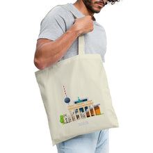 Lade das Bild in den Galerie-Viewer, Jutebeutel Berlin mit Fernsehturm und Brandenburger Tor - Natur