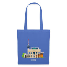 Lade das Bild in den Galerie-Viewer, Jutebeutel Berlin mit Fernsehturm und Brandenburger Tor - Hellblau