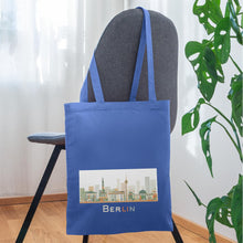 Lade das Bild in den Galerie-Viewer, Jutebeutel mit Berliner Wahrzeichen - Hellblau