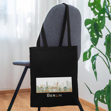 Lade das Bild in den Galerie-Viewer, Jutebeutel mit Berliner Wahrzeichen - Schwarz