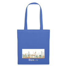 Lade das Bild in den Galerie-Viewer, Jutebeutel mit Berliner Wahrzeichen - Hellblau
