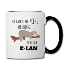 Lade das Bild in den Galerie-Viewer, Kaffeetasse - Ich habe heute keine Verbindung zu meinem E-Lan - Weiß/Schwarz