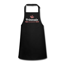 Lade das Bild in den Galerie-Viewer, Kinderschürze für Mädchen - Prinzessin - Schwarz