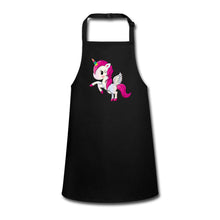 Lade das Bild in den Galerie-Viewer, Kinderschürze mit Einhorn (Pegasus) - Schwarz