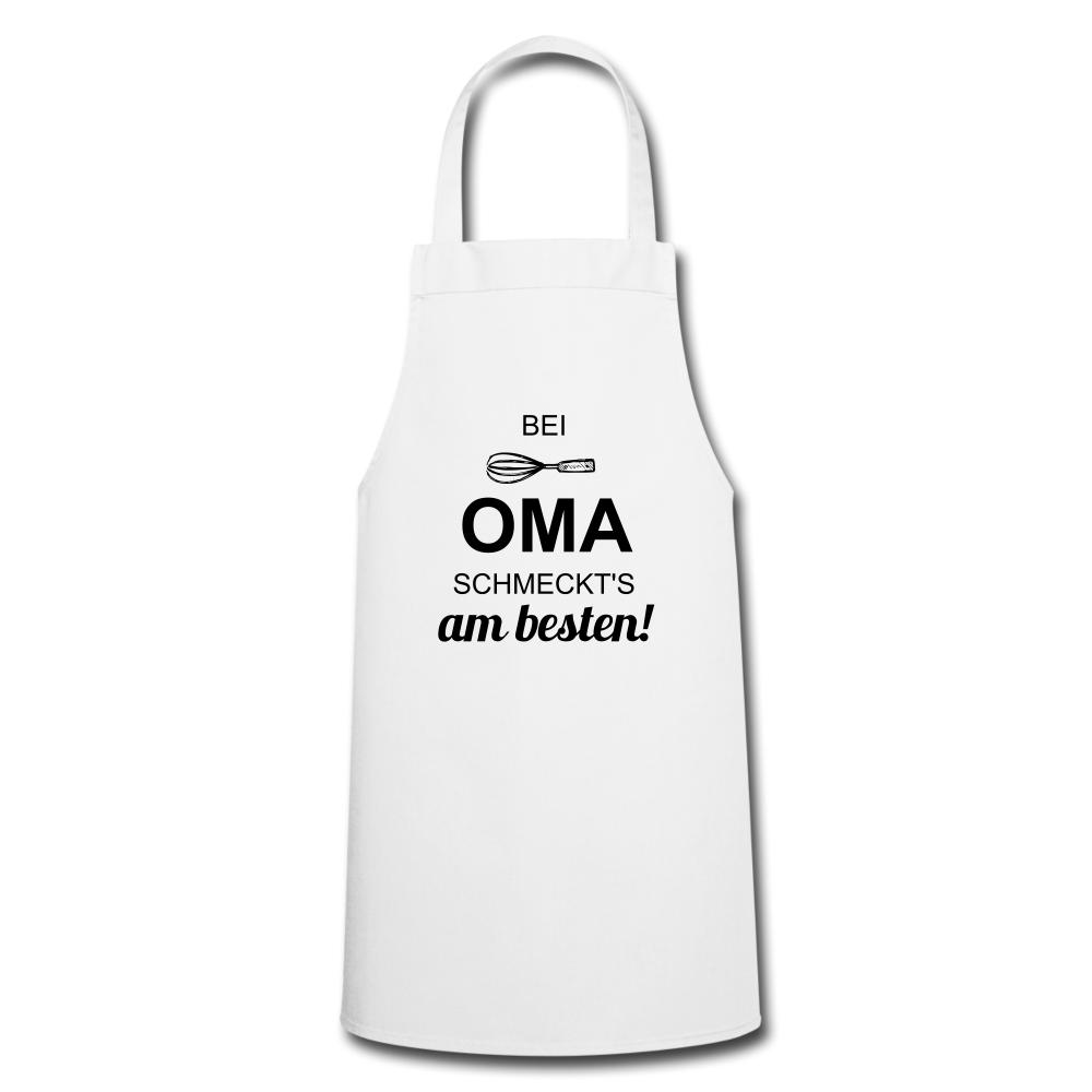 Kochschürze für Damen - bei OMA schmeckt's am besten! - Weiß