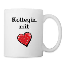 Lade das Bild in den Galerie-Viewer, Kollegin Tasse mit Herz - white