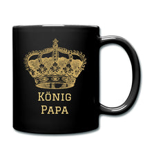 Lade das Bild in den Galerie-Viewer, König Papa - Tasse schwarz - Schwarz