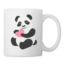 Lade das Bild in den Galerie-Viewer, Panda Tasse mit Herz - white