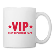 Lade das Bild in den Galerie-Viewer, Papa Tasse schwarz - VIP Very Important Papa - Weiß