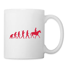 Lade das Bild in den Galerie-Viewer, Pferde Tasse - Evolution des Reitens - white